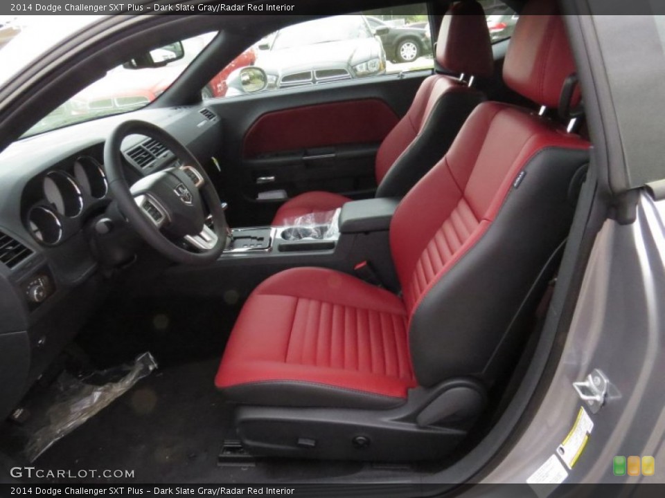 Dark Slate Gray/Radar Red Interior Photo for the 2014 Dodge Challenger SXT Plus #92215381