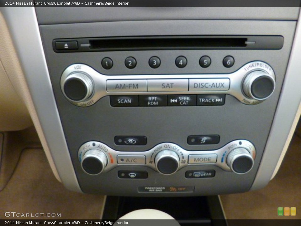 Cashmere/Beige Interior Controls for the 2014 Nissan Murano CrossCabriolet AWD #92216416