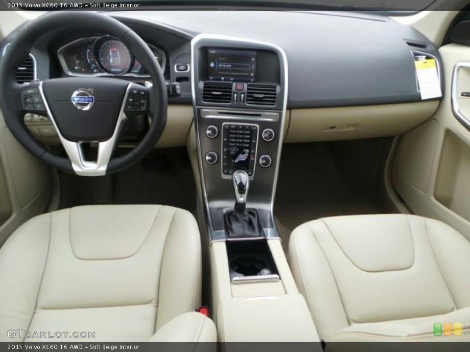 Soft Beige Interior Dashboard for the 2015 Volvo XC60 T6 AWD #92217907