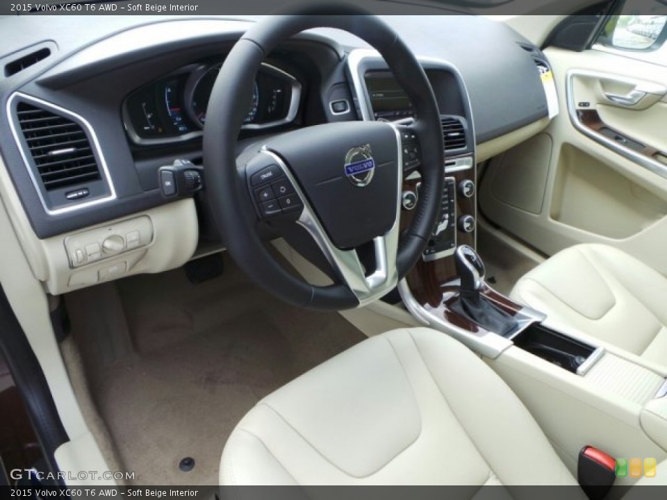 Soft Beige Interior Photo for the 2015 Volvo XC60 T6 AWD #92220124