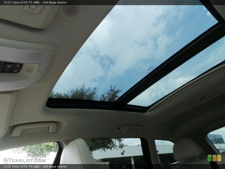 Soft Beige Interior Sunroof for the 2015 Volvo XC60 T6 AWD #92220217