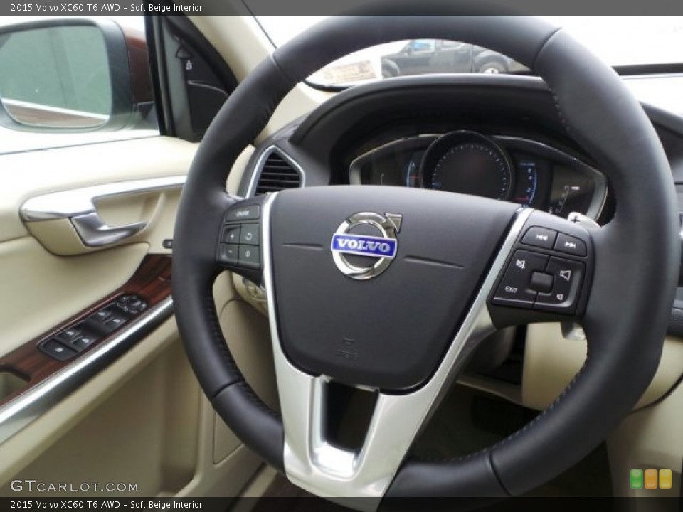 Soft Beige Interior Steering Wheel for the 2015 Volvo XC60 T6 AWD #92220385