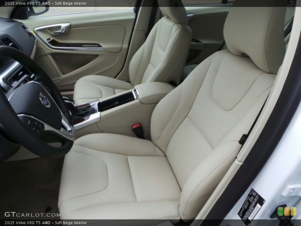 Soft Beige Interior Front Seat for the 2015 Volvo V60 T5 AWD #92221294