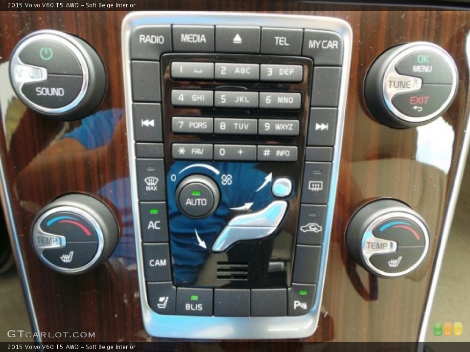 Soft Beige Interior Controls for the 2015 Volvo V60 T5 AWD #92221444