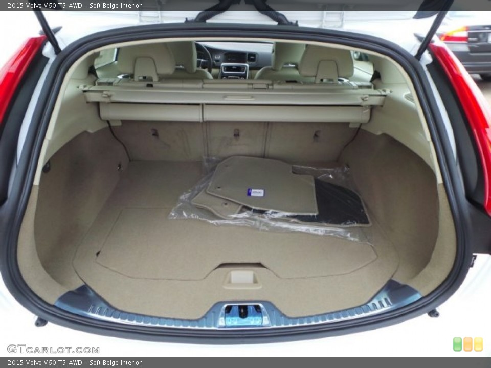 Soft Beige Interior Trunk for the 2015 Volvo V60 T5 AWD #92221566