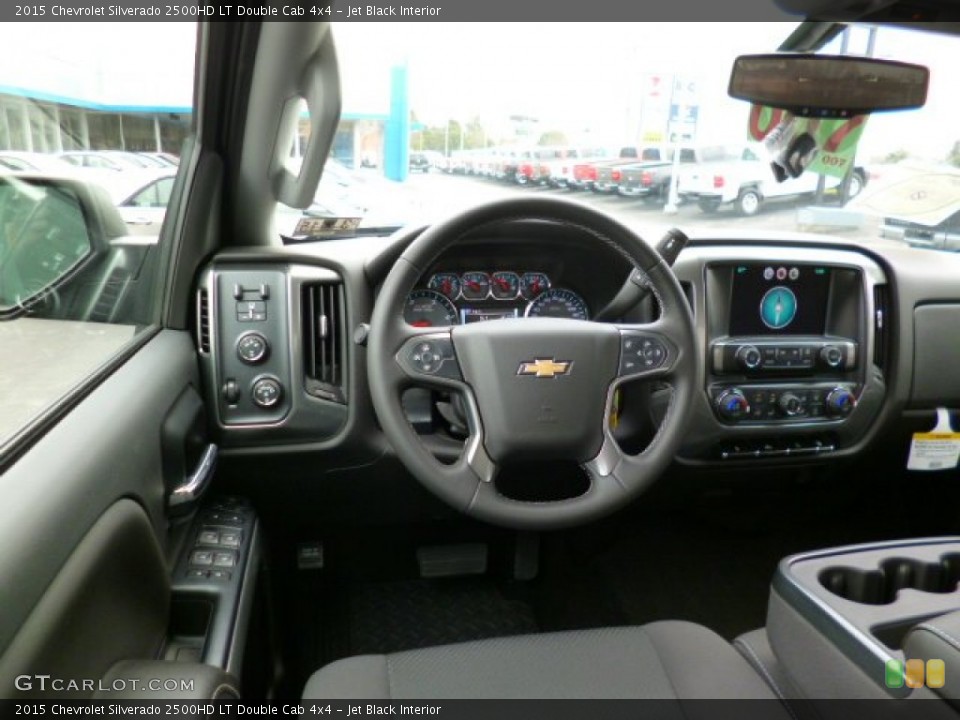 Jet Black Interior Dashboard for the 2015 Chevrolet Silverado 2500HD LT Double Cab 4x4 #92223085