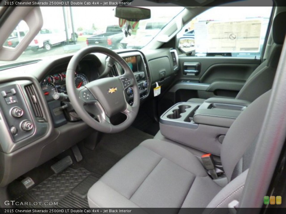 Jet Black Interior Prime Interior for the 2015 Chevrolet Silverado 2500HD LT Double Cab 4x4 #92223112