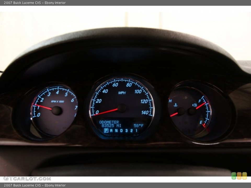 Ebony Interior Gauges for the 2007 Buick Lucerne CXS #92224921