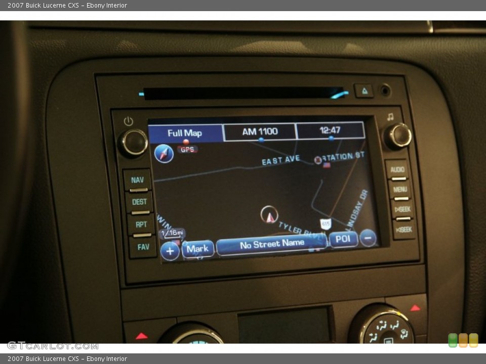 Ebony Interior Navigation for the 2007 Buick Lucerne CXS #92224957