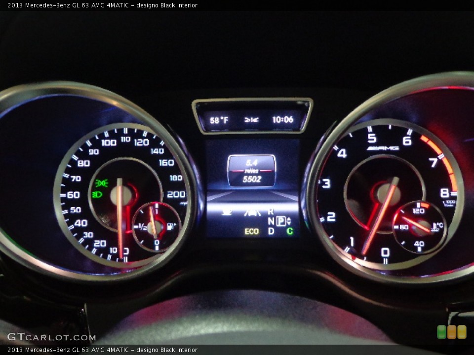 designo Black Interior Gauges for the 2013 Mercedes-Benz GL 63 AMG 4MATIC #92228483