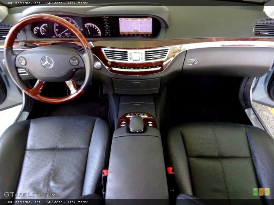 Black Interior Dashboard for the 2008 Mercedes-Benz S 550 Sedan #92228965