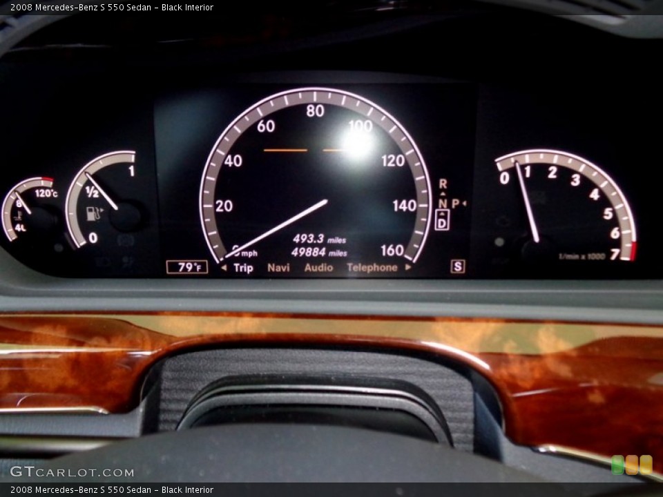 Black Interior Gauges for the 2008 Mercedes-Benz S 550 Sedan #92229478