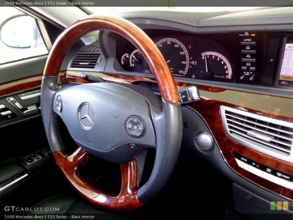 Black Interior Dashboard for the 2008 Mercedes-Benz S 550 Sedan #92229529