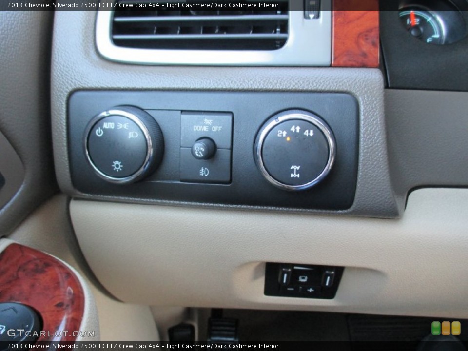 Light Cashmere/Dark Cashmere Interior Controls for the 2013 Chevrolet Silverado 2500HD LTZ Crew Cab 4x4 #92230285