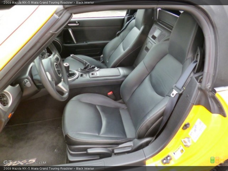 Black Interior Front Seat for the 2009 Mazda MX-5 Miata Grand Touring Roadster #92231809