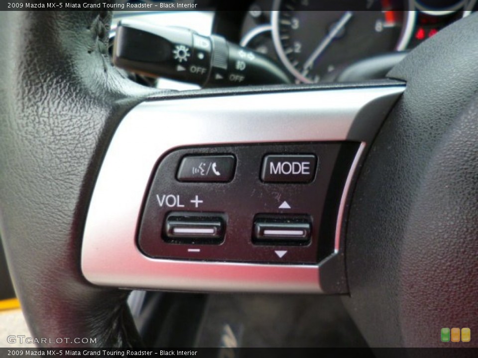 Black Interior Controls for the 2009 Mazda MX-5 Miata Grand Touring Roadster #92231845