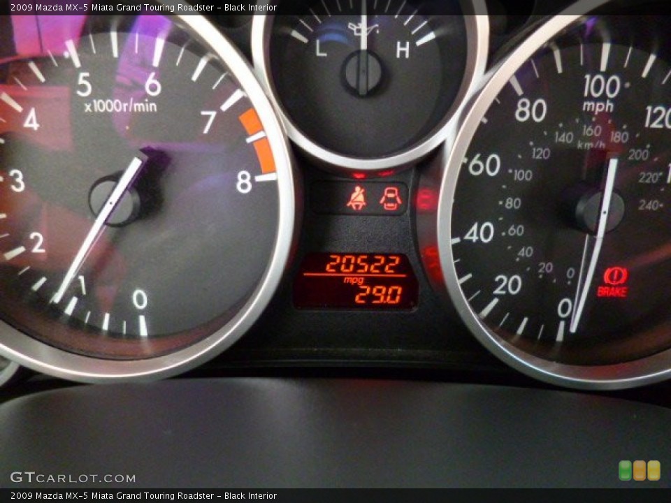 Black Interior Gauges for the 2009 Mazda MX-5 Miata Grand Touring Roadster #92231875