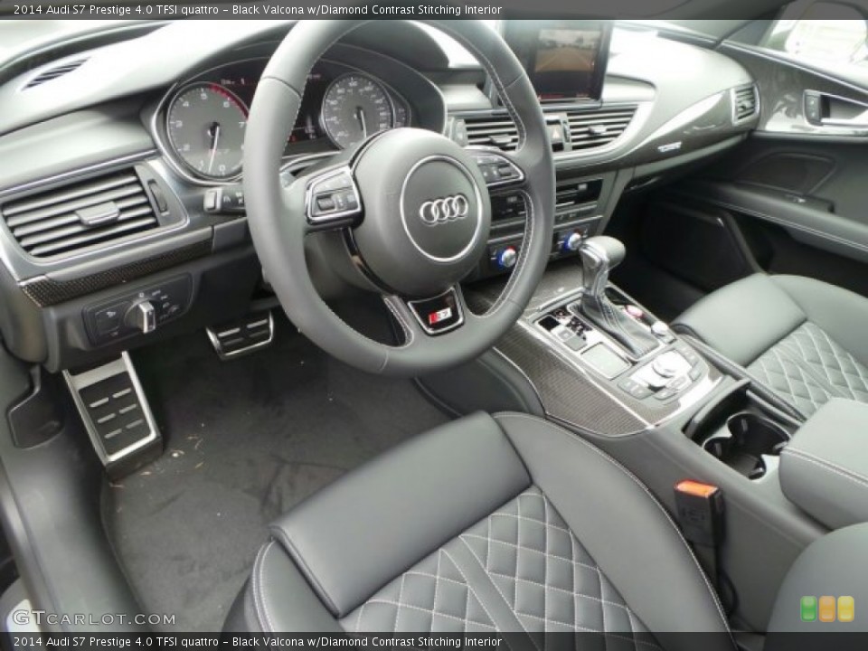 Black Valcona w/Diamond Contrast Stitching Interior Photo for the 2014 Audi S7 Prestige 4.0 TFSI quattro #92236829
