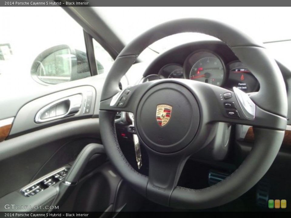 Black Interior Steering Wheel for the 2014 Porsche Cayenne S Hybrid #92237678