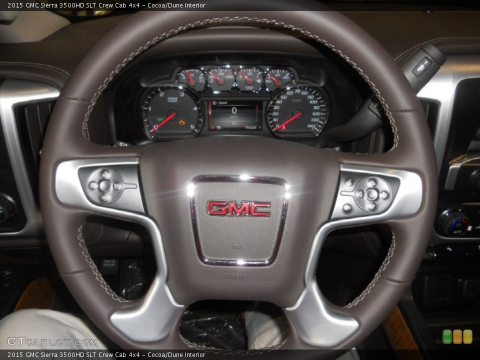 Cocoa/Dune Interior Steering Wheel for the 2015 GMC Sierra 3500HD SLT Crew Cab 4x4 #92245163