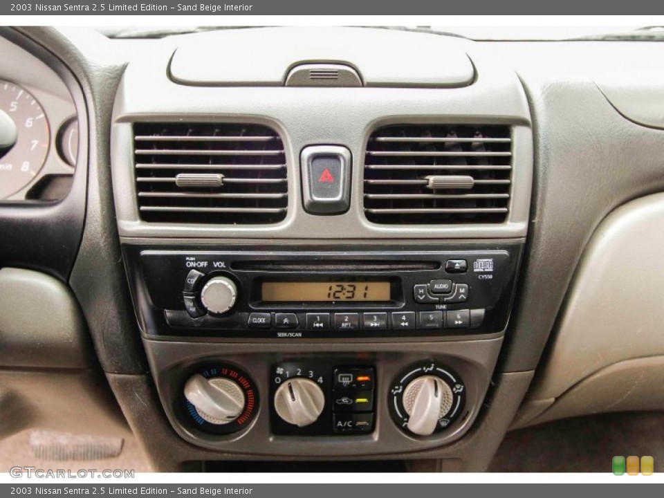 Sand Beige Interior Controls for the 2003 Nissan Sentra 2.5 Limited Edition #92257838