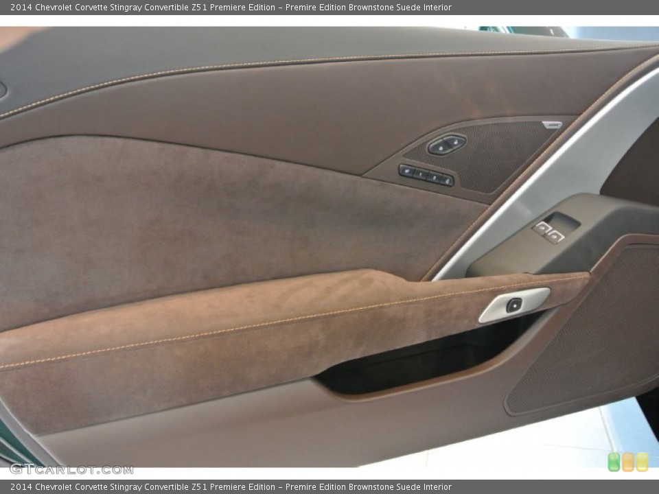 Premire Edition Brownstone Suede Interior Door Panel for the 2014 Chevrolet Corvette Stingray Convertible Z51 Premiere Edition #92259392