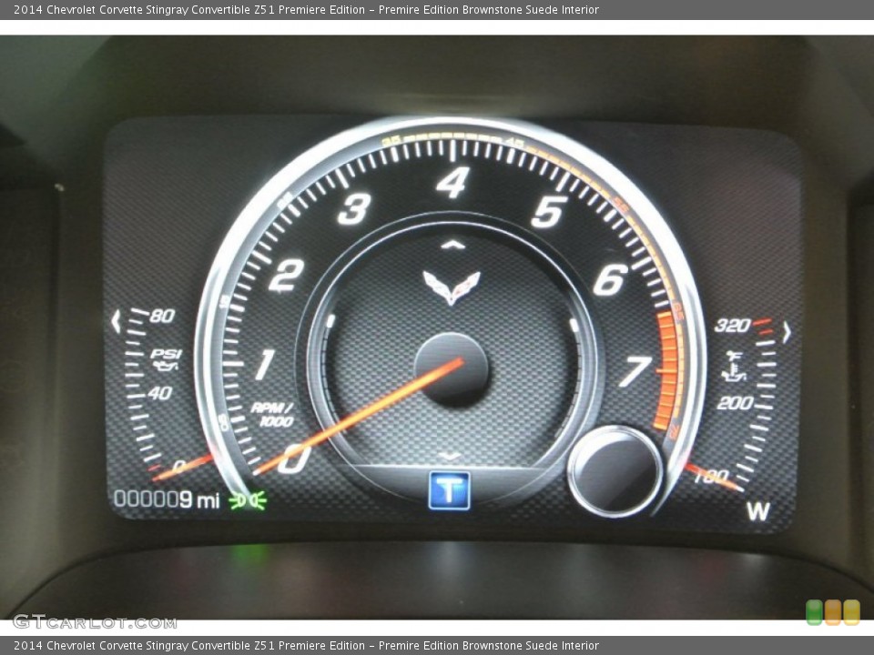Premire Edition Brownstone Suede Interior Gauges for the 2014 Chevrolet Corvette Stingray Convertible Z51 Premiere Edition #92259440