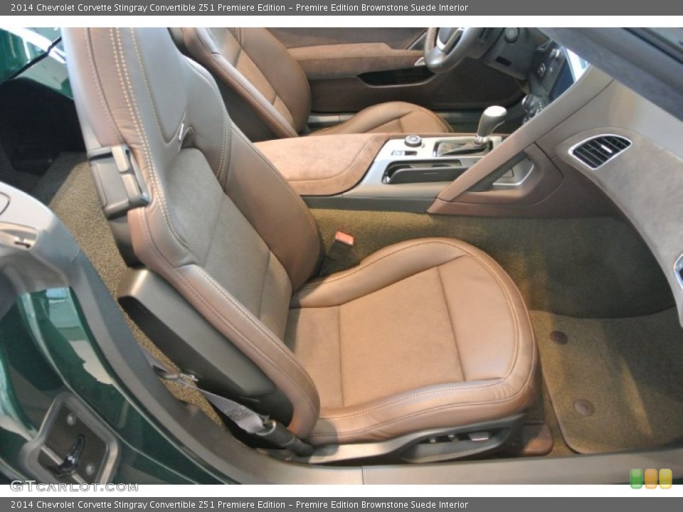 Premire Edition Brownstone Suede Interior Front Seat for the 2014 Chevrolet Corvette Stingray Convertible Z51 Premiere Edition #92259491
