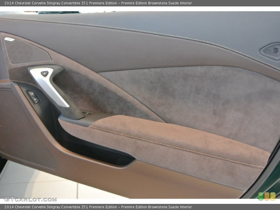 Premire Edition Brownstone Suede Interior Door Panel for the 2014 Chevrolet Corvette Stingray Convertible Z51 Premiere Edition #92259506