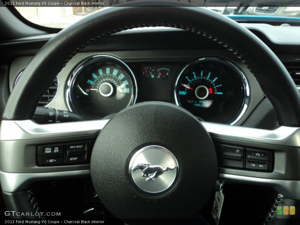 Charcoal Black Interior Steering Wheel for the 2013 Ford Mustang V6 Coupe #92259749