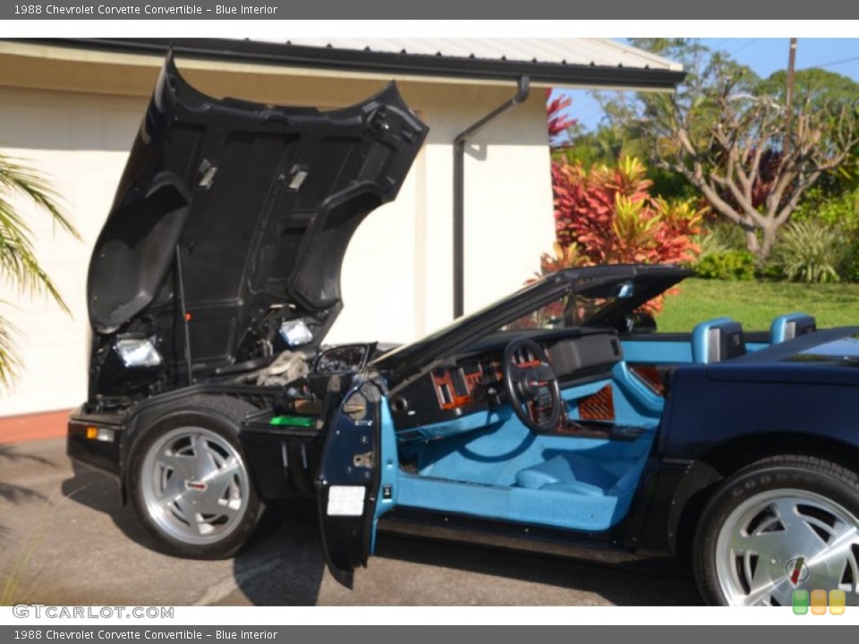 Blue Interior Photo for the 1988 Chevrolet Corvette Convertible #92265979