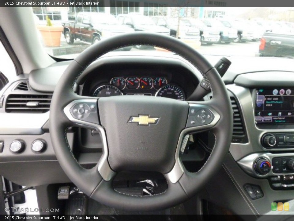 Jet Black Interior Steering Wheel for the 2015 Chevrolet Suburban LT 4WD #92266696