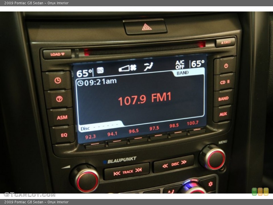 Onyx Interior Audio System for the 2009 Pontiac G8 Sedan #92267698