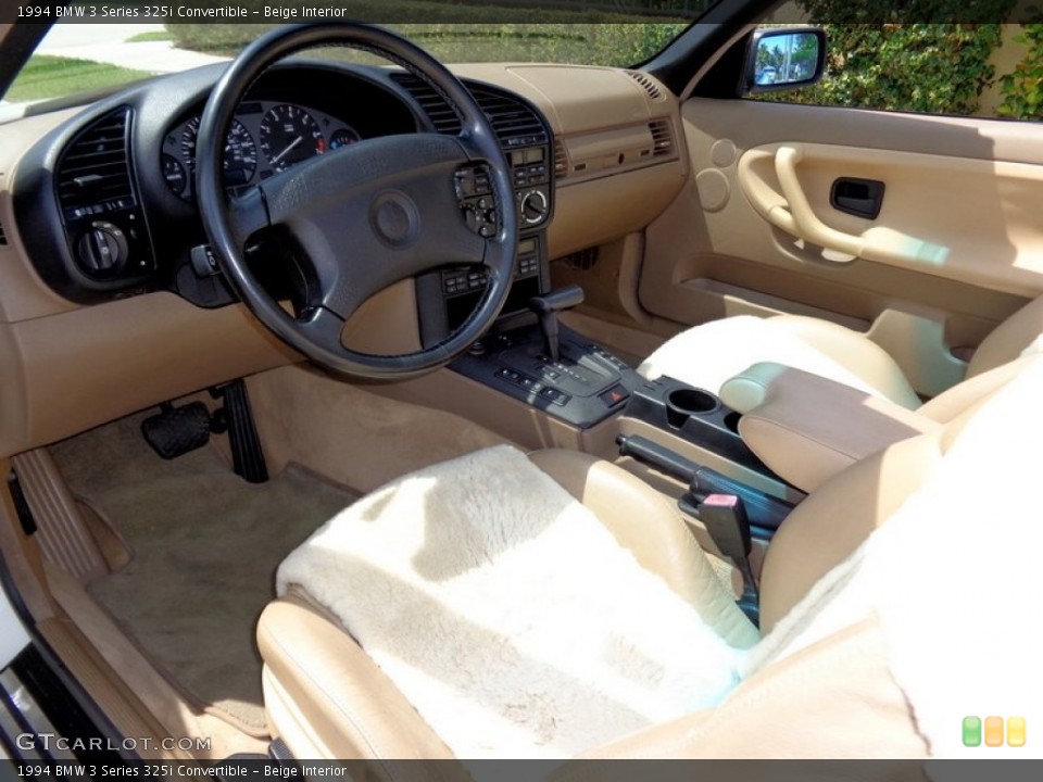 Beige Interior Prime Interior for the 1994 BMW 3 Series 325i Convertible #92270773