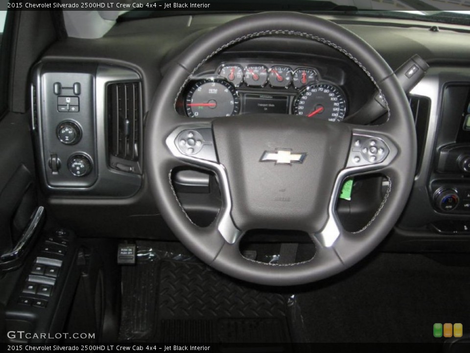 Jet Black Interior Steering Wheel for the 2015 Chevrolet Silverado 2500HD LT Crew Cab 4x4 #92273614