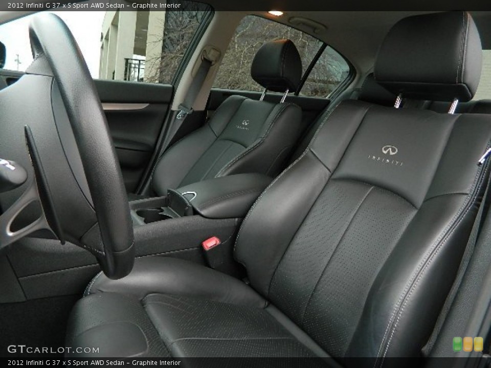 Graphite Interior Front Seat for the 2012 Infiniti G 37 x S Sport AWD Sedan #92280698