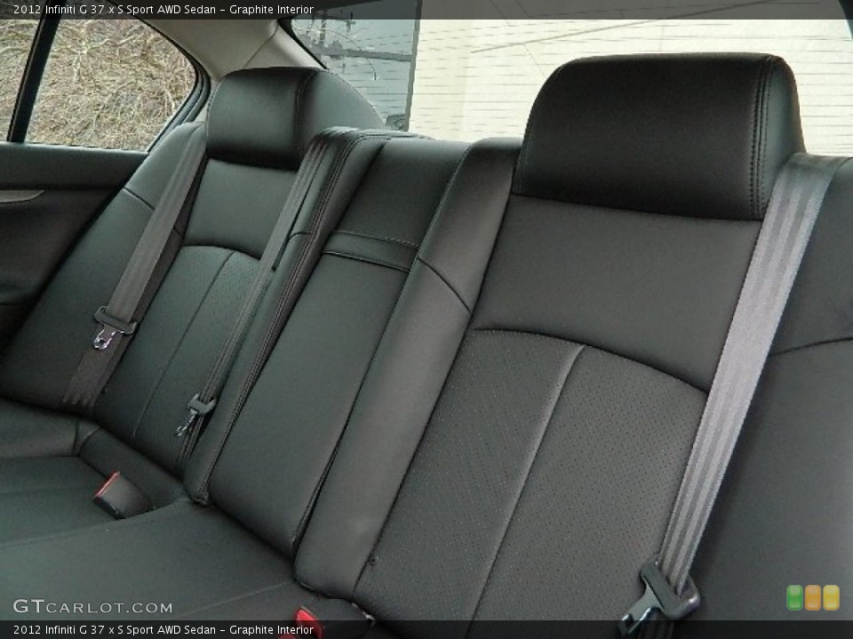 Graphite Interior Rear Seat for the 2012 Infiniti G 37 x S Sport AWD Sedan #92280718
