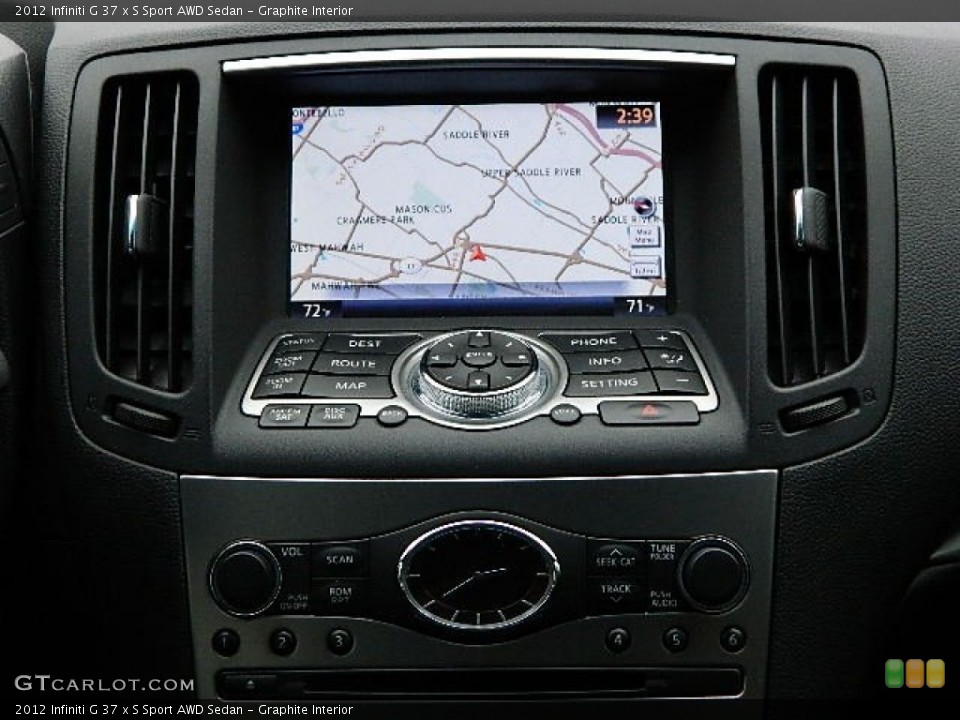 Graphite Interior Navigation for the 2012 Infiniti G 37 x S Sport AWD Sedan #92280845