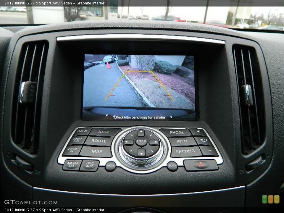 Graphite Interior Controls for the 2012 Infiniti G 37 x S Sport AWD Sedan #92280889