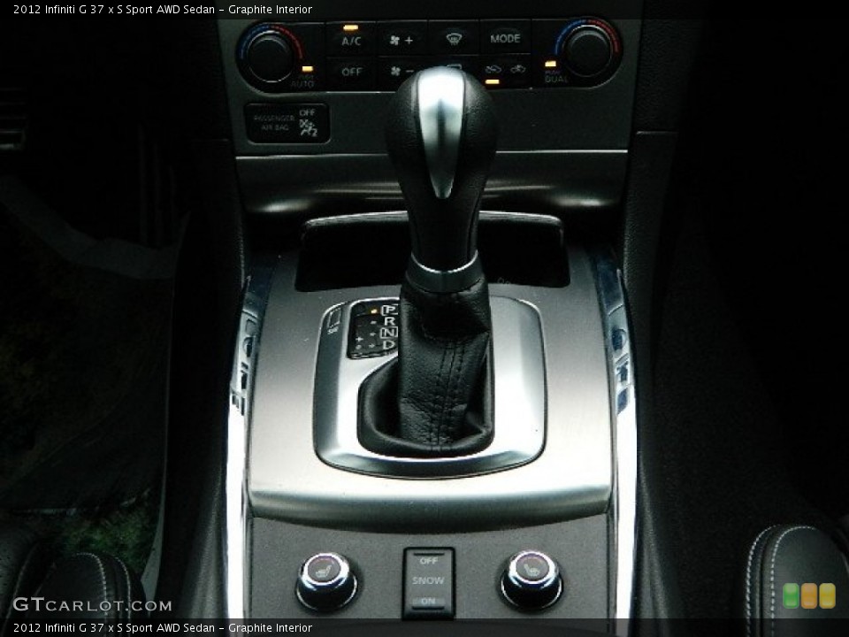 Graphite Interior Transmission for the 2012 Infiniti G 37 x S Sport AWD Sedan #92280910