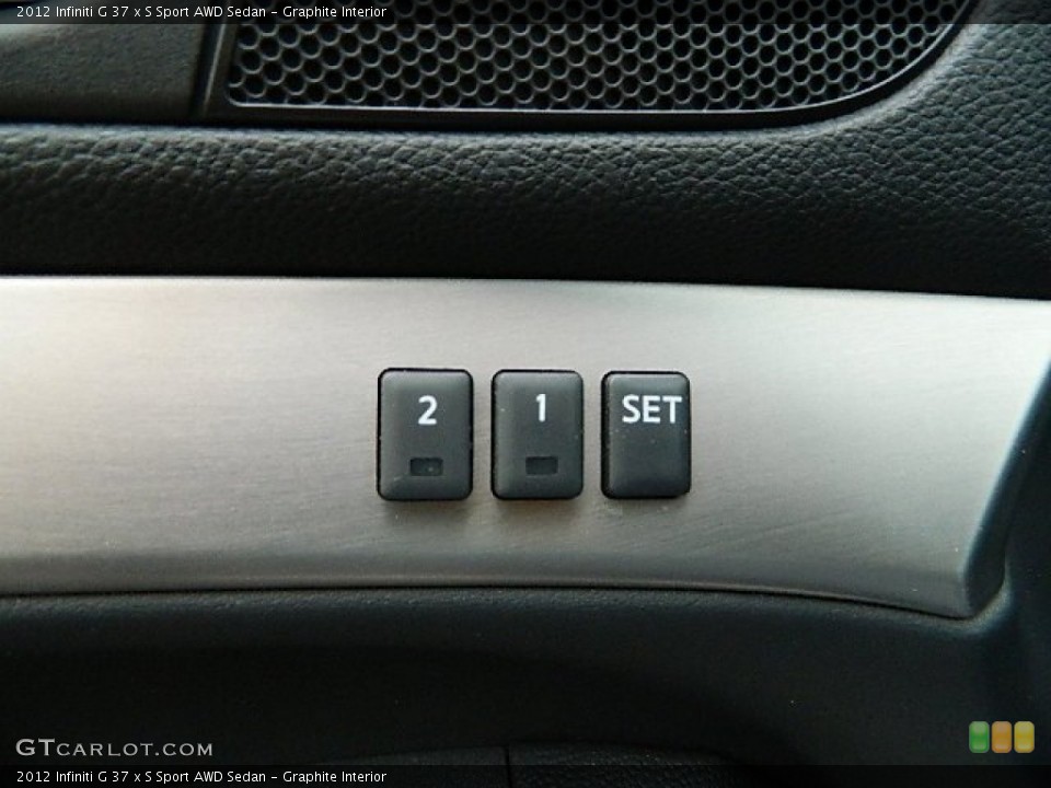 Graphite Interior Controls for the 2012 Infiniti G 37 x S Sport AWD Sedan #92280952