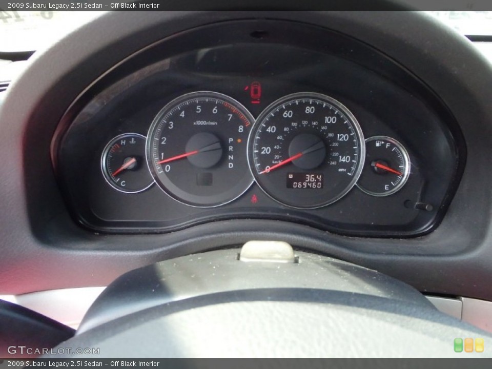 Off Black Interior Gauges for the 2009 Subaru Legacy 2.5i Sedan #92292811