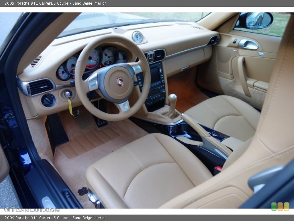 Sand Beige Interior Photo for the 2009 Porsche 911 Carrera S Coupe #92315994