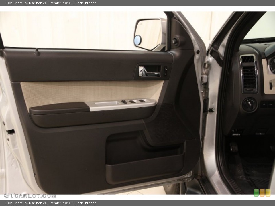 Black Interior Door Panel for the 2009 Mercury Mariner V6 Premier 4WD #92317146
