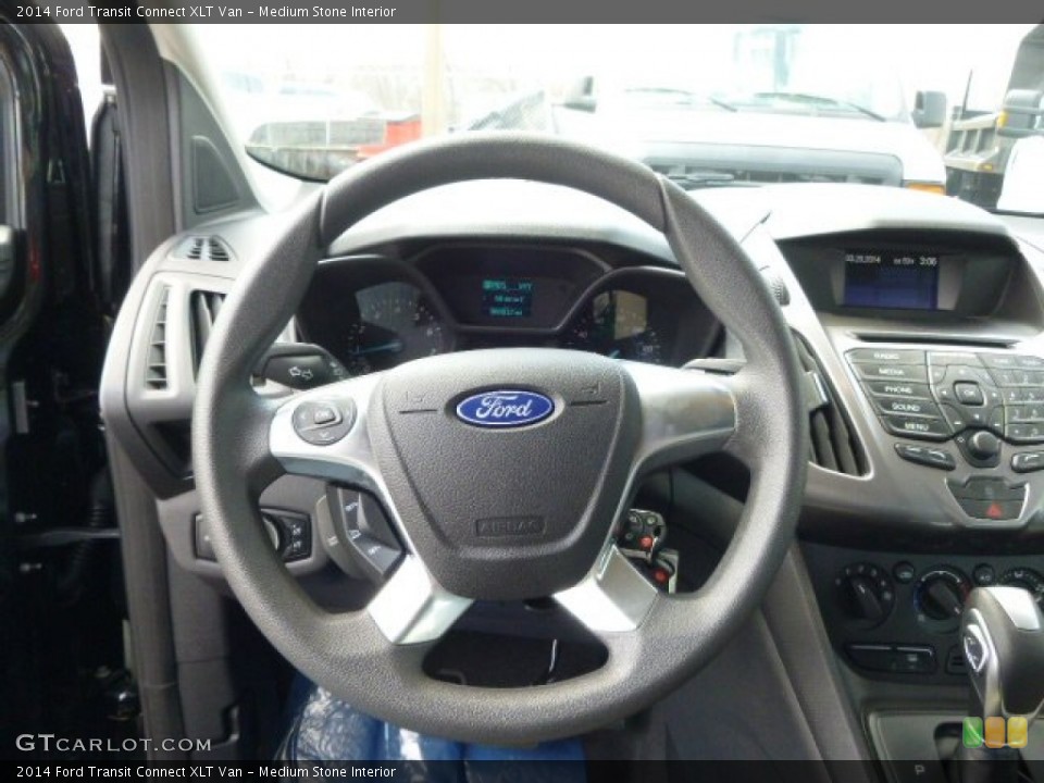 Medium Stone Interior Steering Wheel for the 2014 Ford Transit Connect XLT Van #92323279
