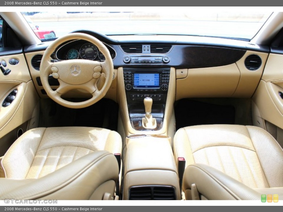 Cashmere Beige Interior Dashboard for the 2008 Mercedes-Benz CLS 550 #92334255