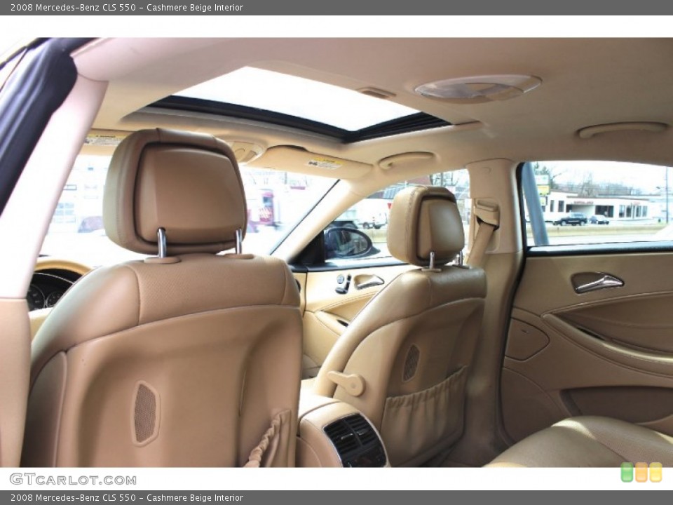 Cashmere Beige Interior Sunroof for the 2008 Mercedes-Benz CLS 550 #92334576