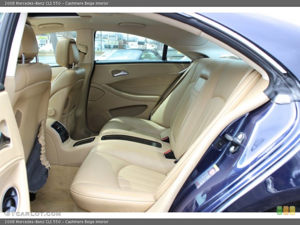 Cashmere Beige Interior Rear Seat for the 2008 Mercedes-Benz CLS 550 #92334600