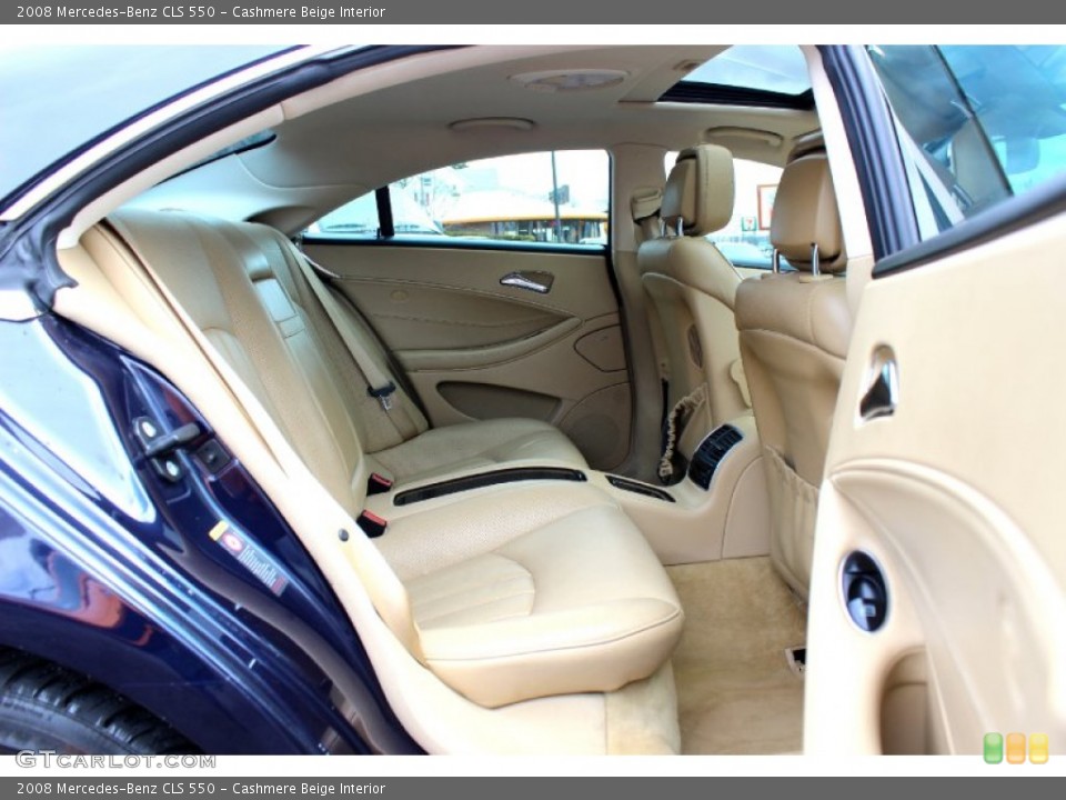 Cashmere Beige Interior Rear Seat for the 2008 Mercedes-Benz CLS 550 #92334618