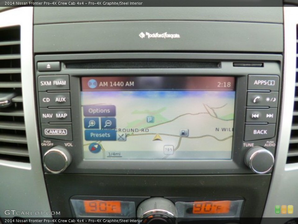 Pro-4X Graphite/Steel Interior Controls for the 2014 Nissan Frontier Pro-4X Crew Cab 4x4 #92341425